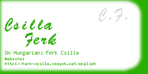 csilla ferk business card